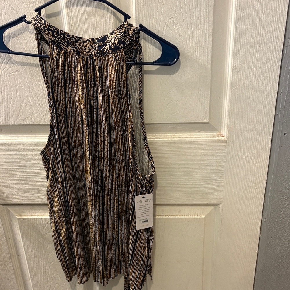LIVERPOOL SLEEVELESS MOCK NECK HALTER TOP